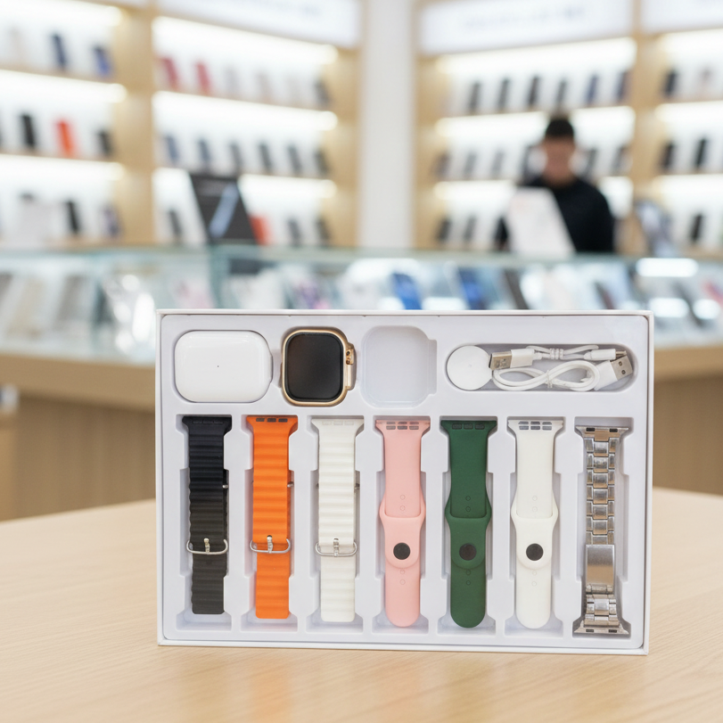 I20 Ultra Max Suit 10-in-1 Smart Watch with AirPods