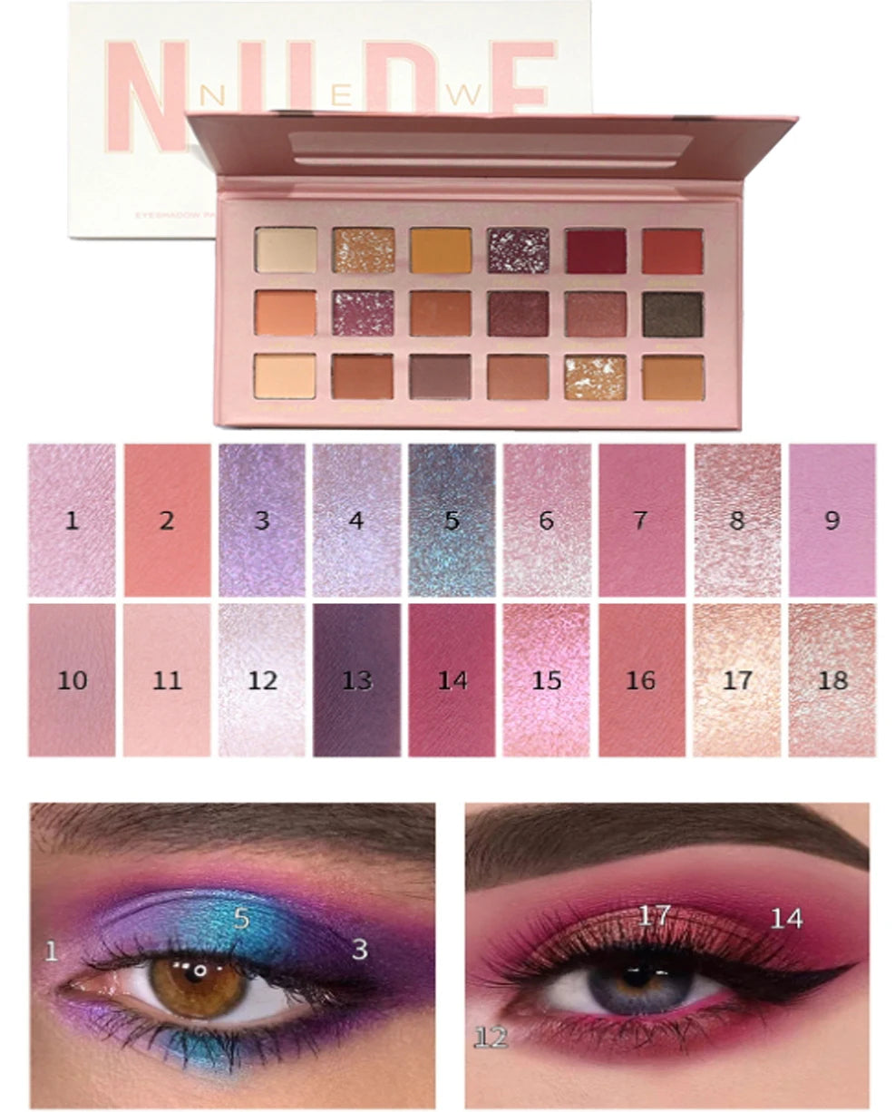 Ultimate Makeup Deal, 18 Colors Eyeshadows & Hello Kitty Brush Set