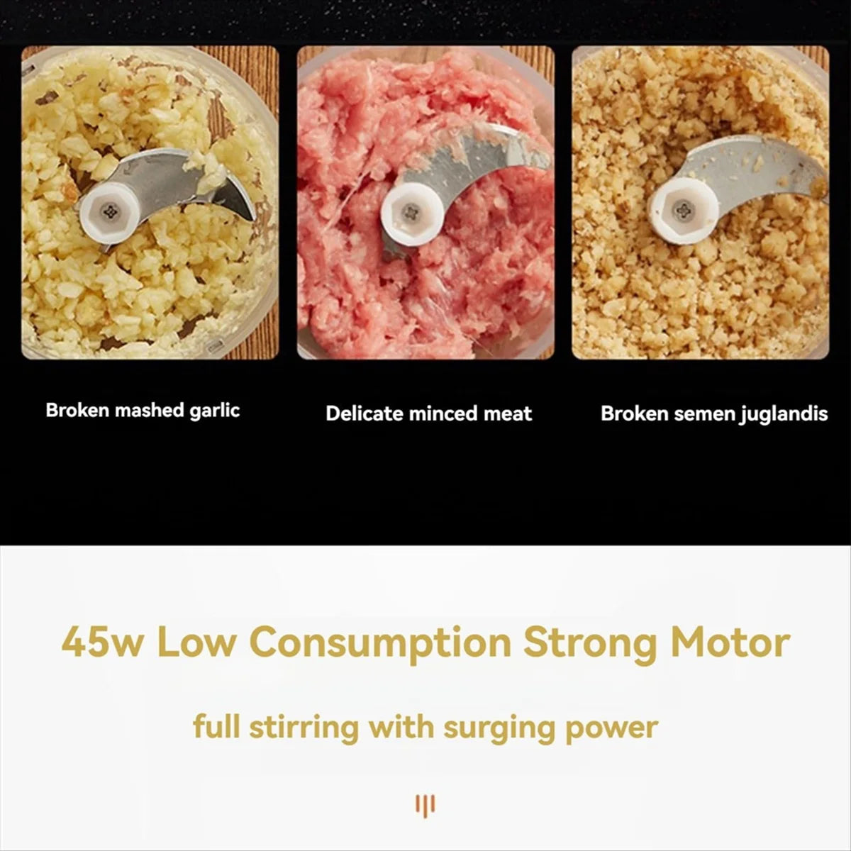 Electric Garlic Chopper & Grinder