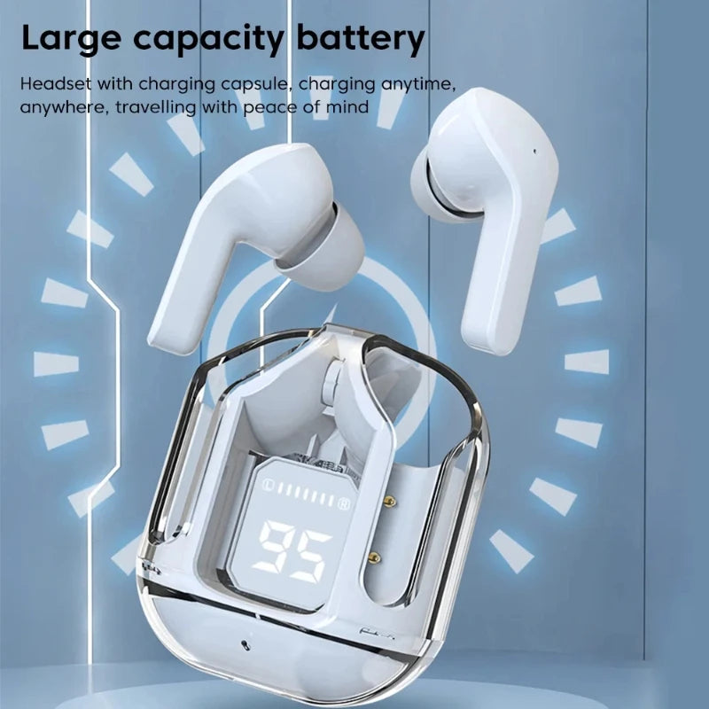 Air31 Earbuds Wireless Crystal Transparent body