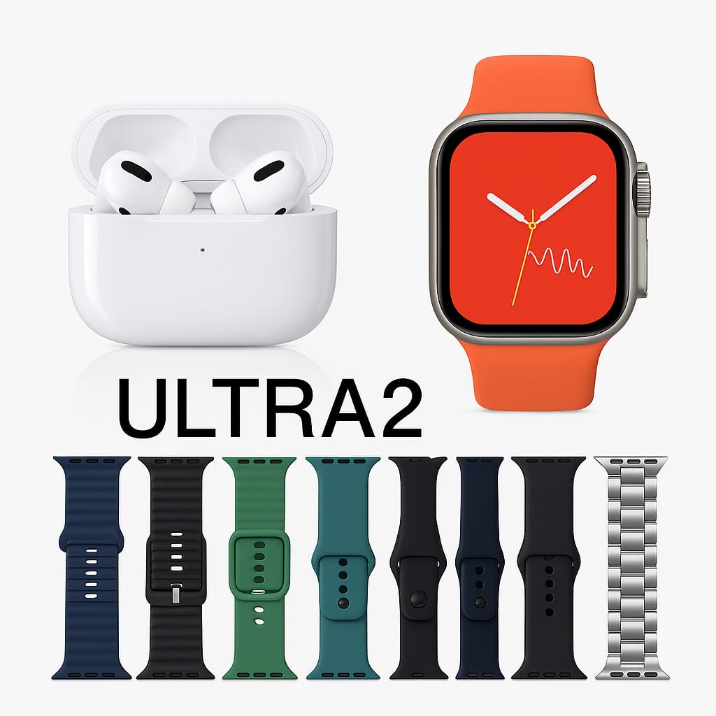 AirPods Pro 2 + Ultra 7-in-1 Smartwatch Combo